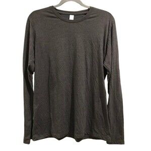Women's XXL T-Shirt Long Sleeve Pimatee Crew neck Cotton/Polyester Gray